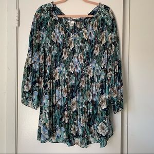 2XL- Sheer Floral dress